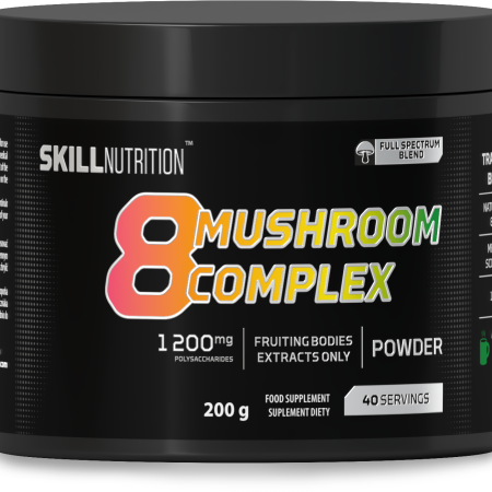 Gyógynövények és növényi kivonatok - Skill Nutrition 8 Mushroom Complex - 200 g por