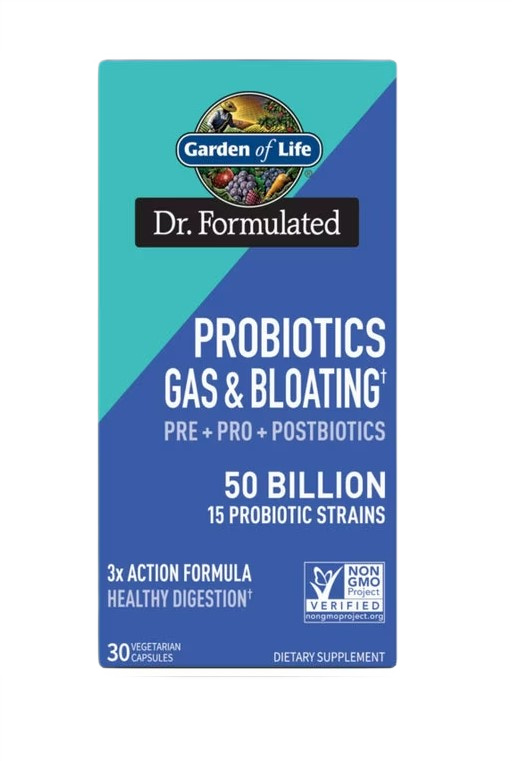 Többtörzses probiotikumok - Dr. Formulated Probiotics Gas & Bloating - 30 vkapszula