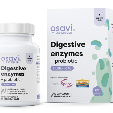 Enzimkeverékek - Digestive enzymes + probiotic - 60 vegán kapszula