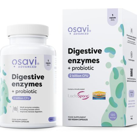 Enzimkeverékek - Digestive enzymes + probiotic - 120 vegán kapszula