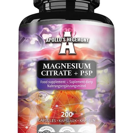 Magnézium-citrát - Magnesium Citrate + P5P - 200 kapszula