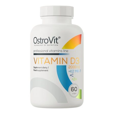 Ostrovit Vitamin D3 2000 IU + K2 MK-7 + C + Zinc (60 kapszula)