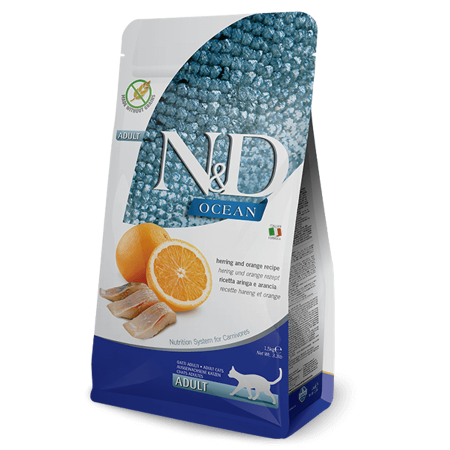 N&D Cat Ocean hering&narancs adult 1
