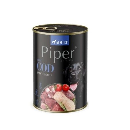 Piper felnőtt kutyakonzerv tőkehal és paradicsom 400g